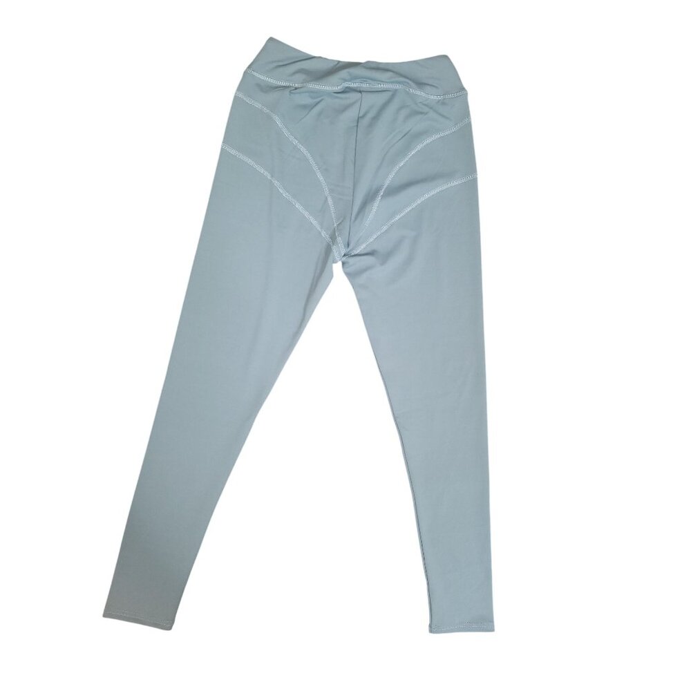 PrettyLittleThing Steel Blue Stitch Detail Gym Leggings Womens Size 6 - Picture 3 of 9
